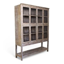 Vintage Large Rustic Reclaimed Wooden Sideboard Cupboard Dresser