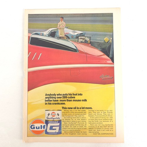 Vintage gulf oil - ford, gt90