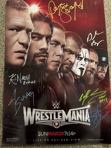 Wwe wrestlemania signed - wwe,