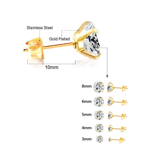 Stainless steel crystal - stainless, cz