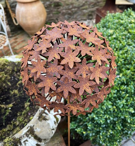 Rusty flower stake metal - stake,,
