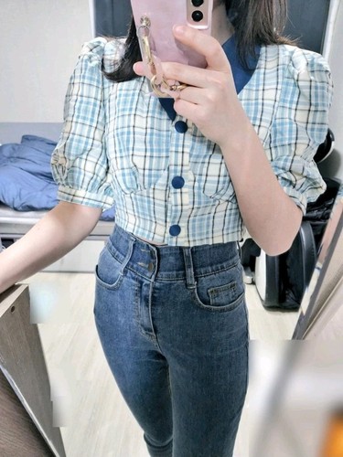 Cider plaid crop top - plaid,