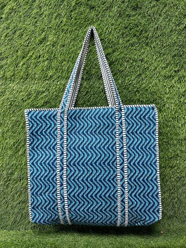 Blue zig zag print - zig, women's