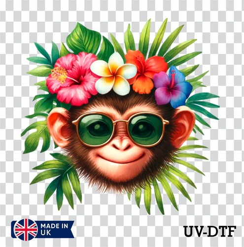 Summer monkey dtf sticker - summer,