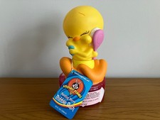 Tweety Pie Looney Tunes Bubble Bath Empty Bottle Figure Toy Warner Retro Vintage