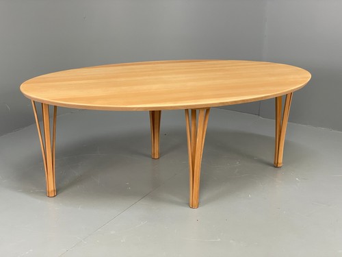 Danish oval coffee table - coffee, by