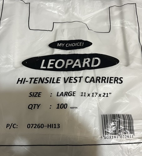 200 large vest bags - 200, white