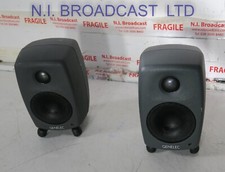 1 pair of Genelec small 6010a active speakers with rubber feet  RCA analog audio