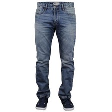 Ex-M&S Mens Denim Jeans Straight Leg Regular Fit Plain Blue Black Dark All Sizes