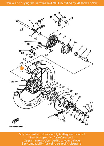 Yamaha rim 94414 17003 oem - 94414-17003,