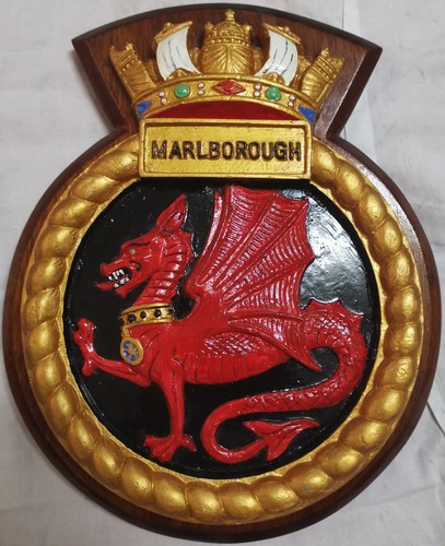 Hms marlborough ship crest - ship,