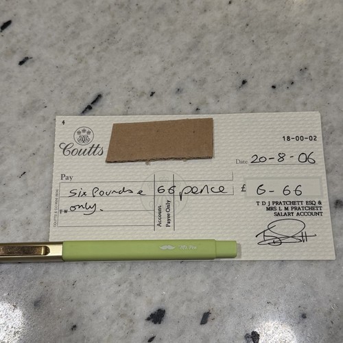Terry pratchett signed bank - terry,