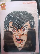 Mens Sideburns Brown Facial Hair Stag Novelty Fancydress Costume Accessorie