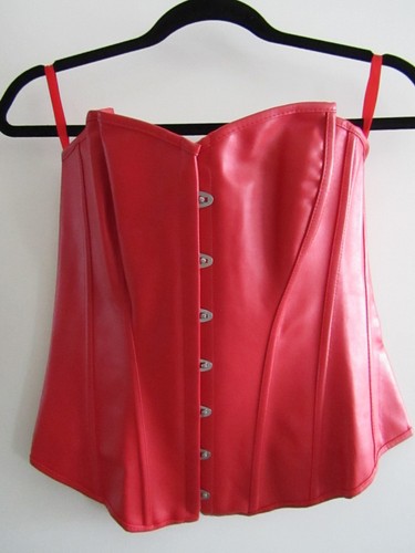 New red matt pvc - red, faux