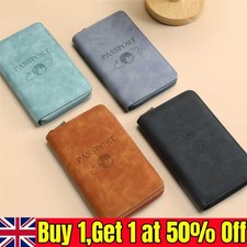 RFID Blocking Passport Holder Pu Leather Travel Wallet Passport Cover