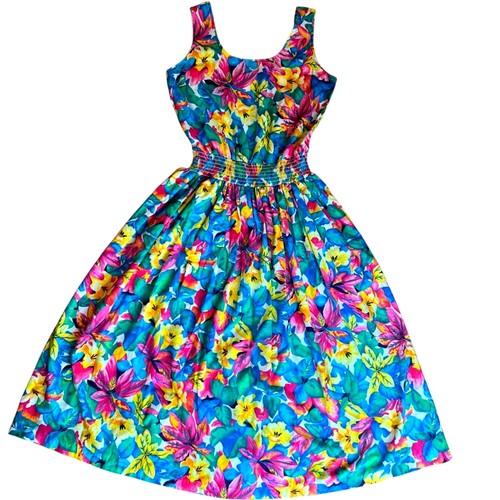 Vintage dress small tropical - vintage,
