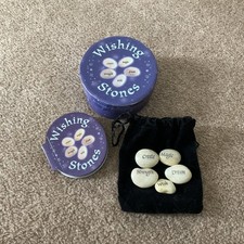 Five Wishing Stones In A Bag With A Book Of Quotes, In A Gift Box, 8.5cm x 7.5cm