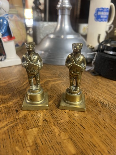 Pair vintage solid brass - of,