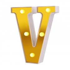 Practical Gold Led V Letter