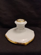 Vintage Royal Albert Bone China White & Gold Candlestick Candle Stick Holder