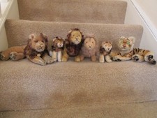 Steiff and Hermann,  vintage, Lions and Tiger collection 6  stuffed toys