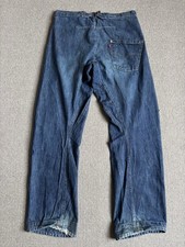 Vintage Levi’s Engineered Twisted Seams Cinch Back Blue Denim Jeans Size 34 X 36