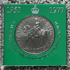 1977 QEII Silver Jubilee Crown In Lloyds Bank Slab.