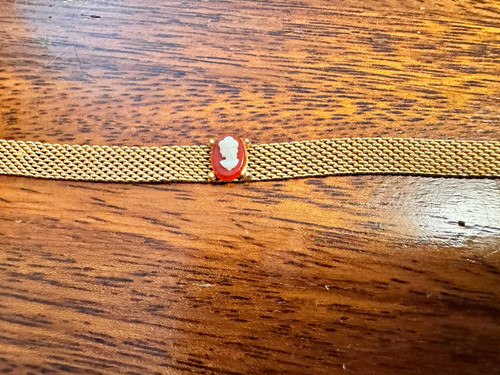 Vintage gold tone mesh - gold, chain