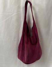 Owen Barry Suede Pink Slouchy Hobo Bag Tote