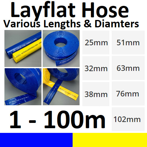 Blue yellow pvc layflat - blue,