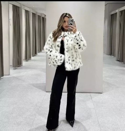 Zara animal print faux - zara,