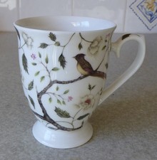 Sainsbury's TU Antique Rose Bone China Mug Bird in Tree Coffee Tea Cup