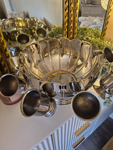 Vintage silver plated punch - vintage,