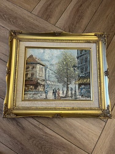 Oil canvas paris - oil, on