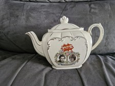 Vintage Sadler Cube Teapot Prince Charles Lady Diana Wedding Commemorative 1981