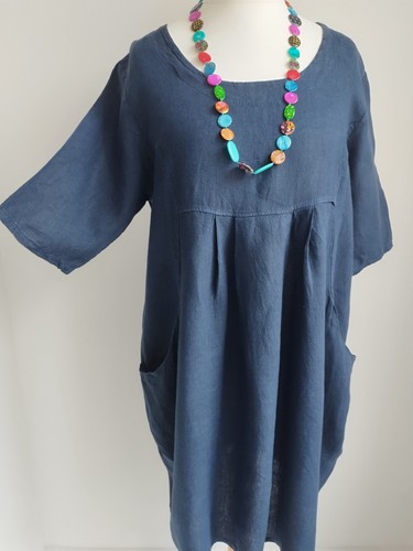 Woolovers dress tunic navy - woolovers,