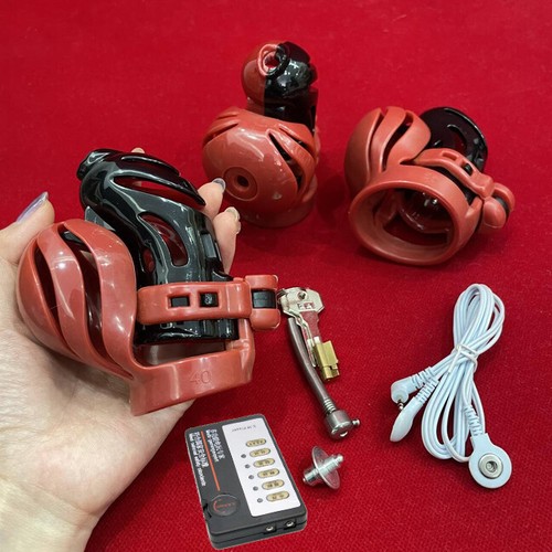 Shock red chastity - shock, cage