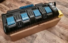 110V For Makita DC18SF 18v Fast Battery Charger Li-ion 4 Port Site Yellow Plug 