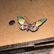 ceramic butterfly wall plaque