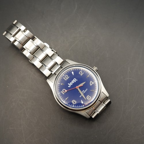 Jeep blue dial stainless steel - stainless,