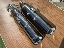 Exhaust silencers 64900939 / 40 Harley Davidson Softail MK8 c/w shields