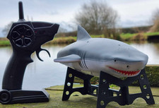 Remote Control Shark Boat RC 2-in-1 Twin Motor 2.4GHz Kids Gift UK
