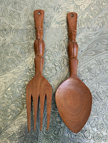 Vintage hand carved wooden