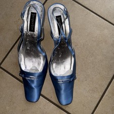 Ladies Jacques Vert Blue Slingback Shoes Size 7.5/41