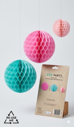 Eco party reusable - eco, honeycomb