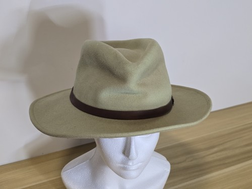 Mens hat vintage 80s beige - hat,