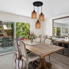3 Light Rattan Pendant
