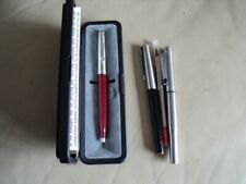 Vintage Parker 25 Fountain Pen with Ink Converter & 2 Ball Pen & Red Refill