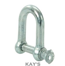 D SHACKLES SCREW BOLTS LIFTING TOWING SHACKLE ZINC PLATED 5mm 6mm 8mm 10mm 12mm 