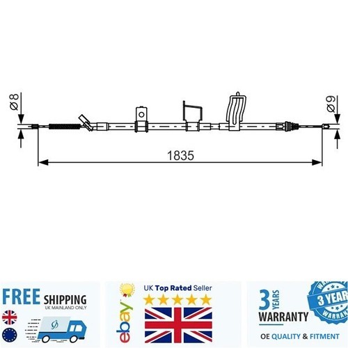 Handbrake cable 1987482341 for - handbrake,